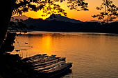 Luang Prabang, Laos - Sunset along the Mekong riverfront.  